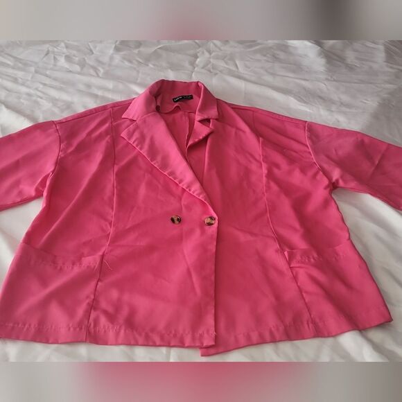 Shein hot pink boxy blazer (xl) - Picture 6 of 7